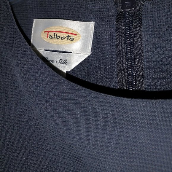 Vintage Talbots silk sheath dress check 2nd pic. - Picture 2 of 3